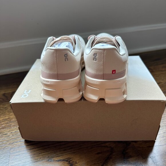 On Cloud “Cloudmonster” Women’s Running Shoe – Moon / Fawn – Size 7.5 - NEW - Picture 4 of 12